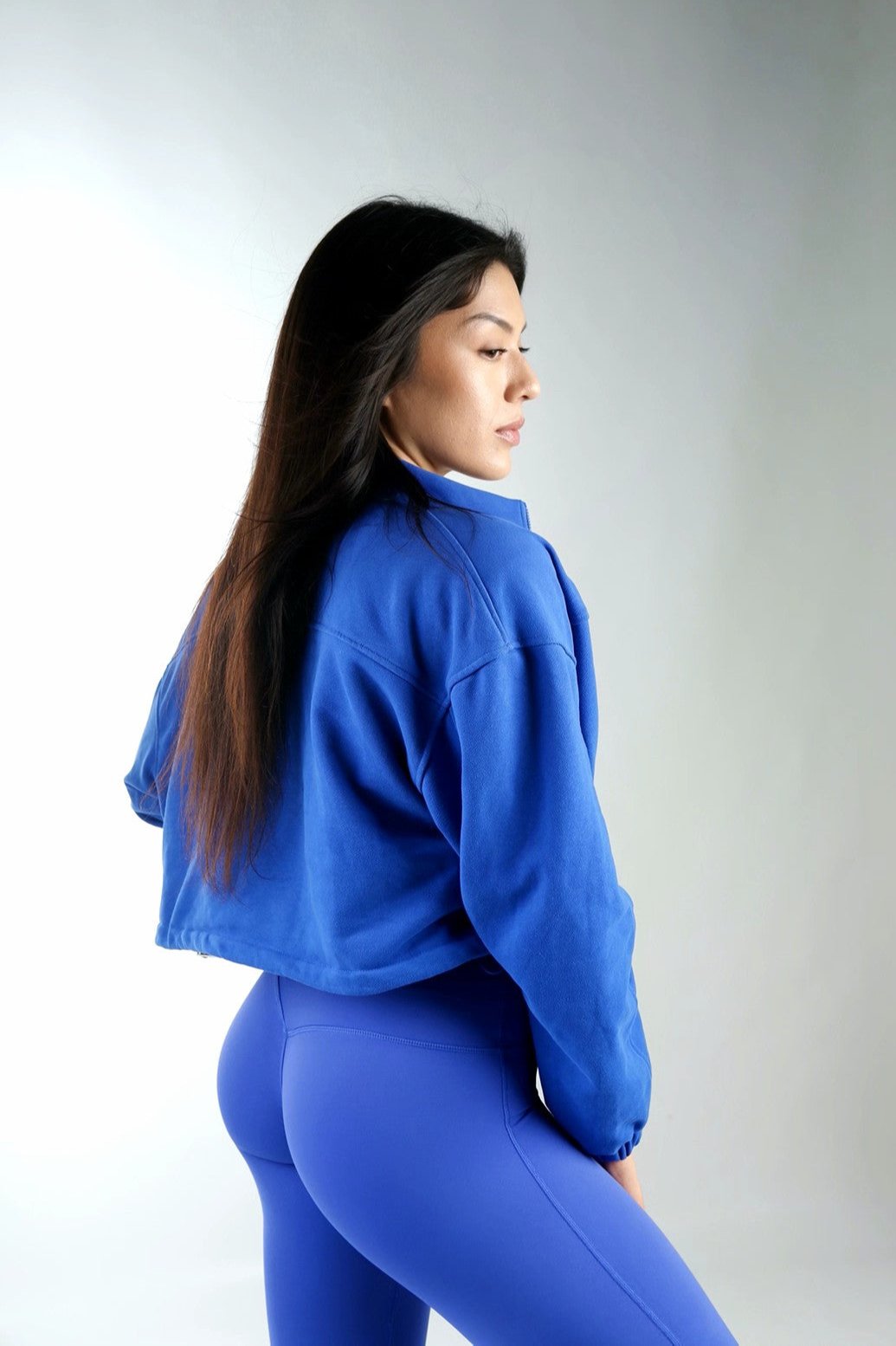 Nude Enhance Cropped Jacket - Sapphire