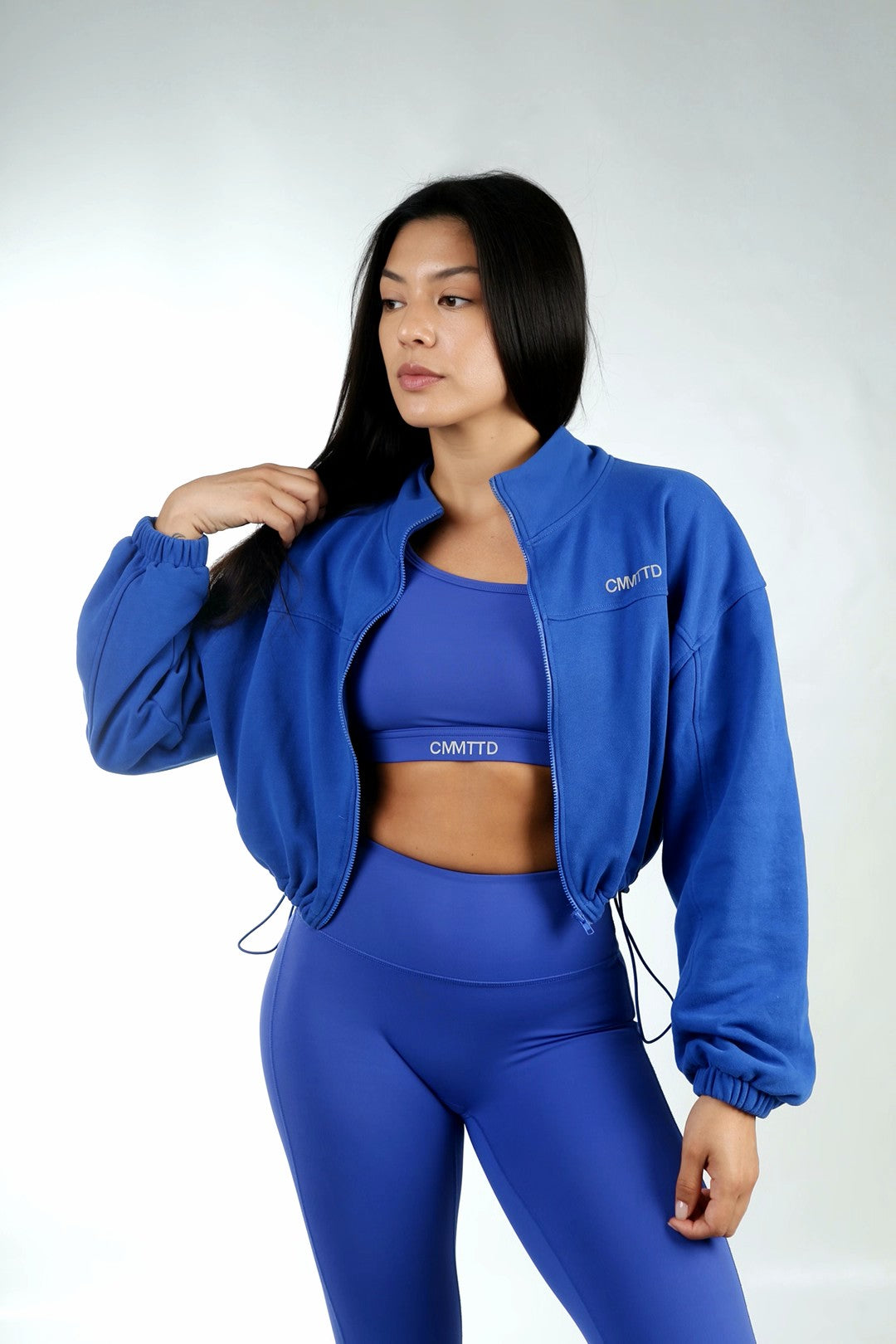 Nude Enhance Cropped Jacket - Sapphire