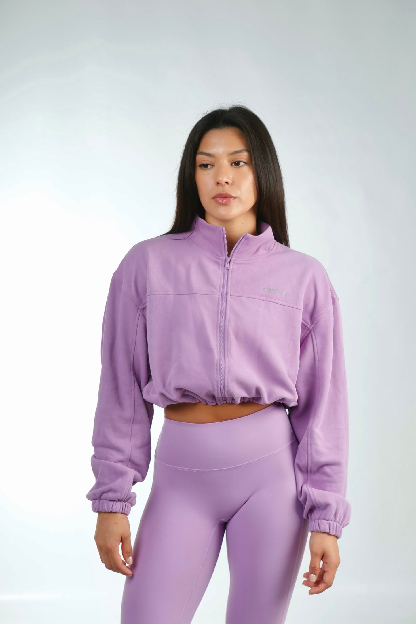 Nude Enhance Cropped Jacket - Lilac