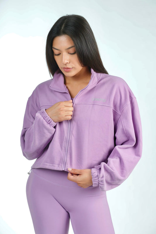 Nude Enhance Cropped Jacket - Lilac