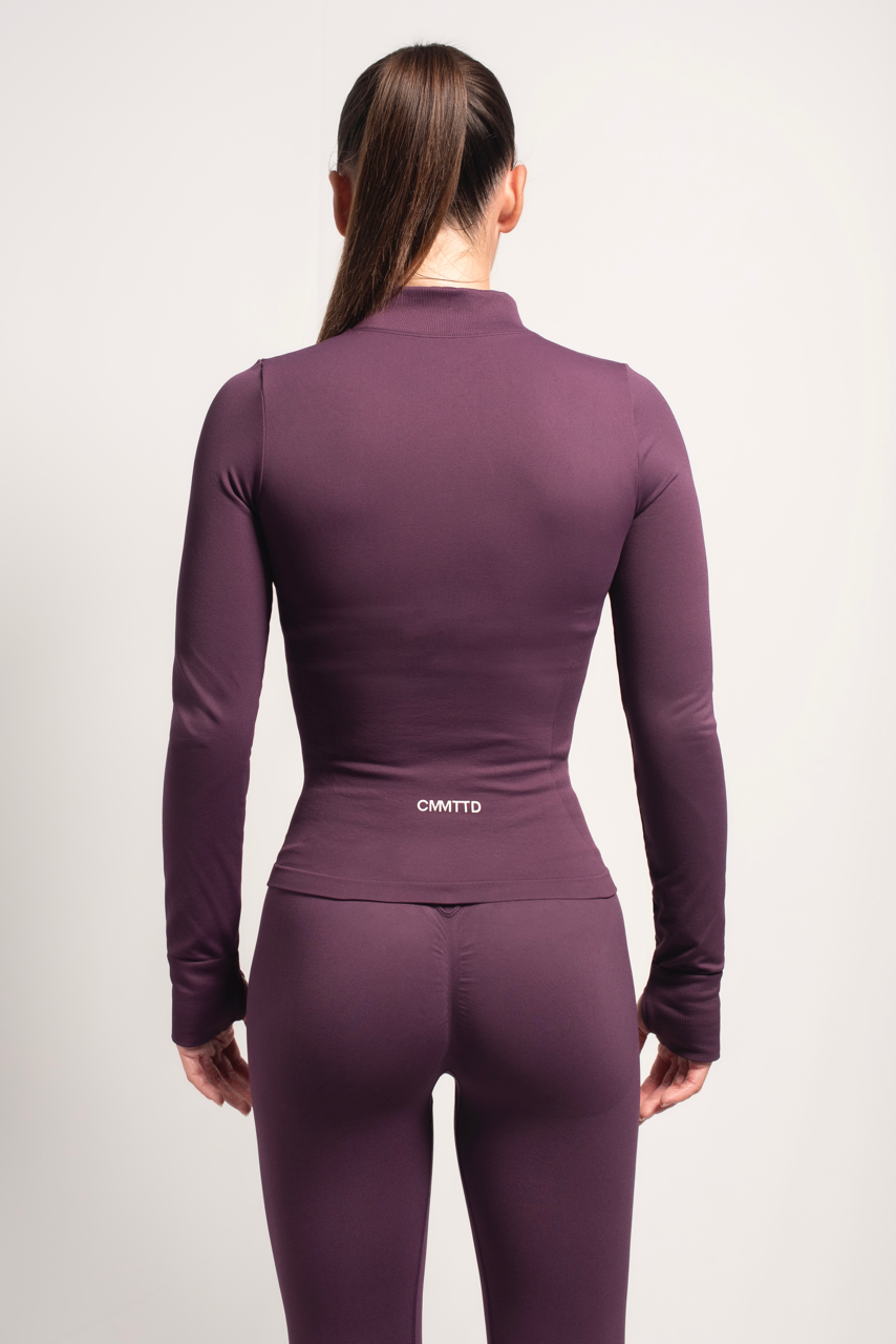 Seamless Sculpt Jacket - Plum
