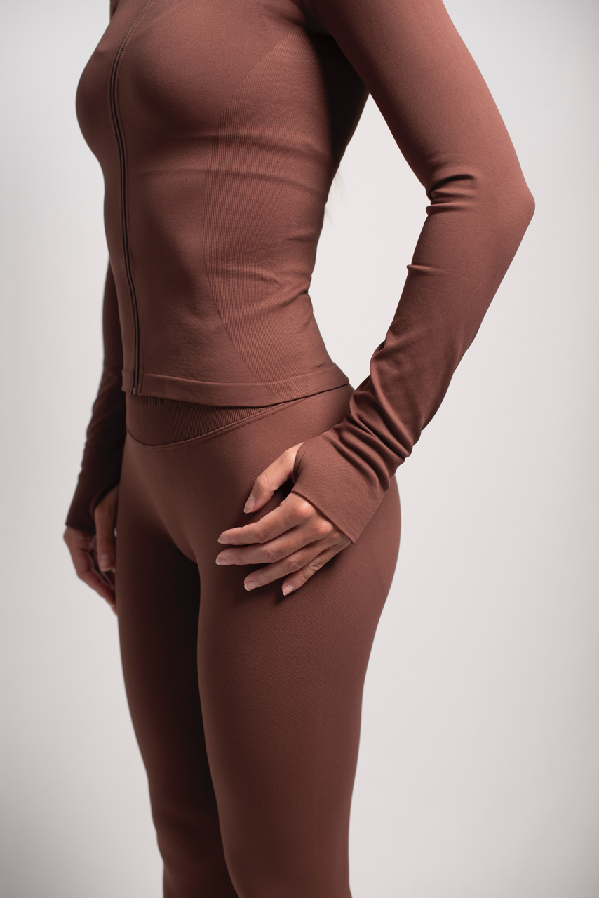 Seamless Sculpt Jacket - Chestnut