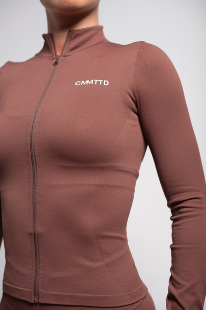 Seamless Sculpt Jacket - Chestnut