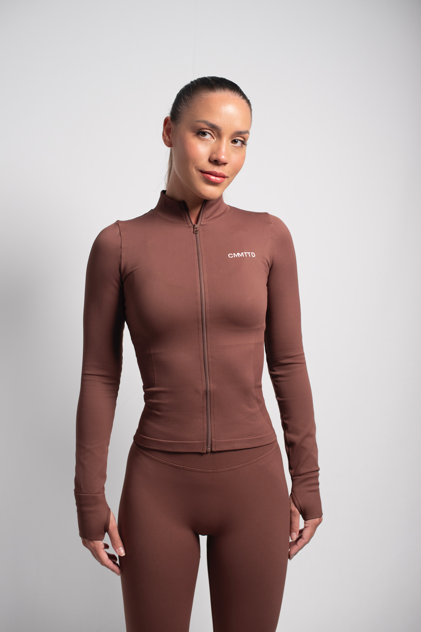 Seamless Sculpt Jacket - Chestnut