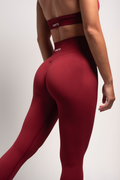Nahtlose Leggings mit formgebender Wirkung – Burgunderrot