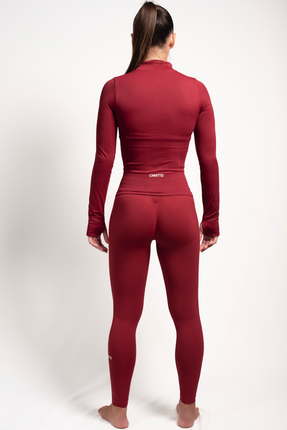 Seamless Sculpt Legging - Burgundy