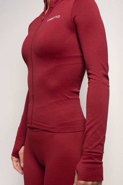 Seamless Sculpt Jacket - Burgundy