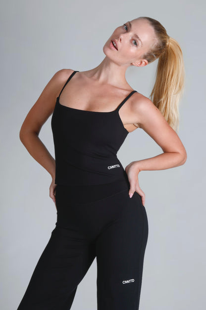 Soft Form Strappy Mid Tank - Ink