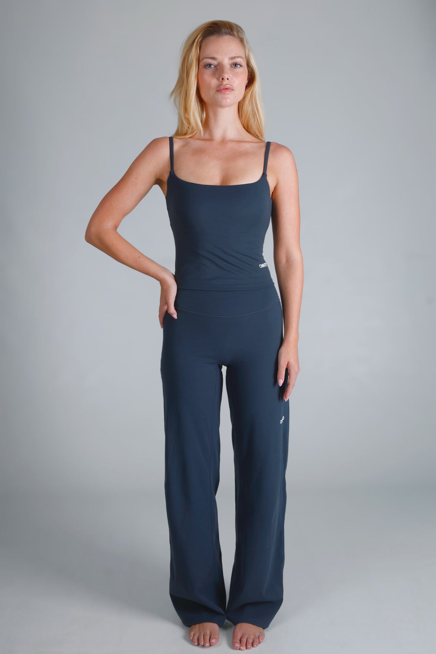 Soft Form Strappy Mid Tank - Midnight