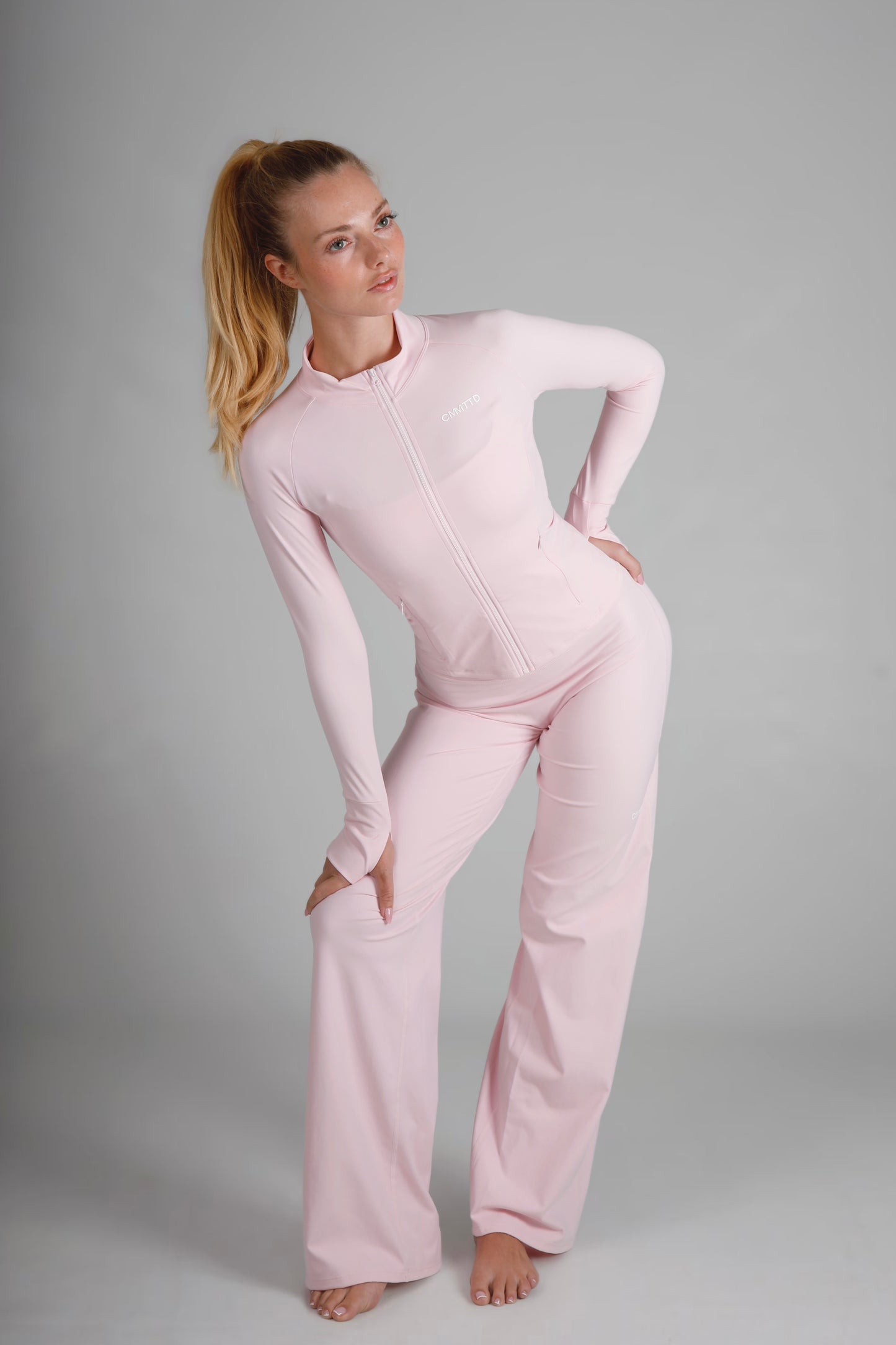 Soft Form Zip Up Jacket - Rosewater