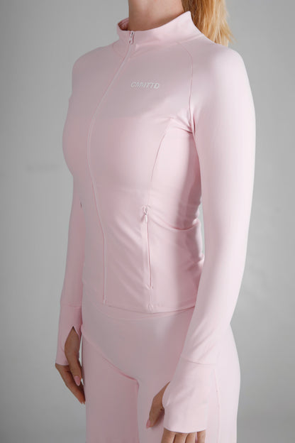 Soft Form Zip Up Jacket - Rosewater
